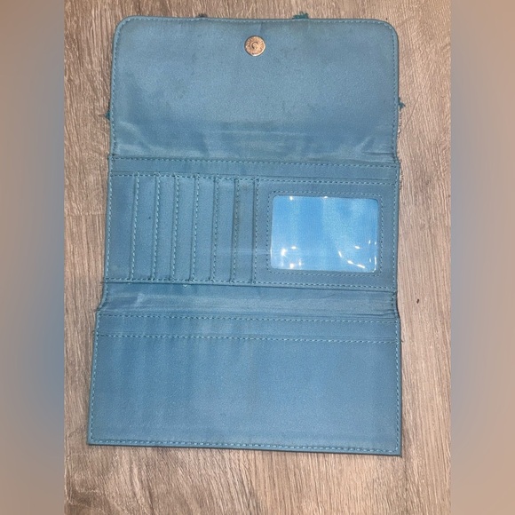 & Other Stories Patchwork Wallet - Brown, Blue, White - Picture 3 of 4